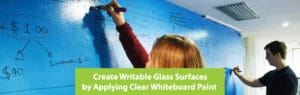 Turn Glass into Writable Canvas with Clear Whiteboard Paint 