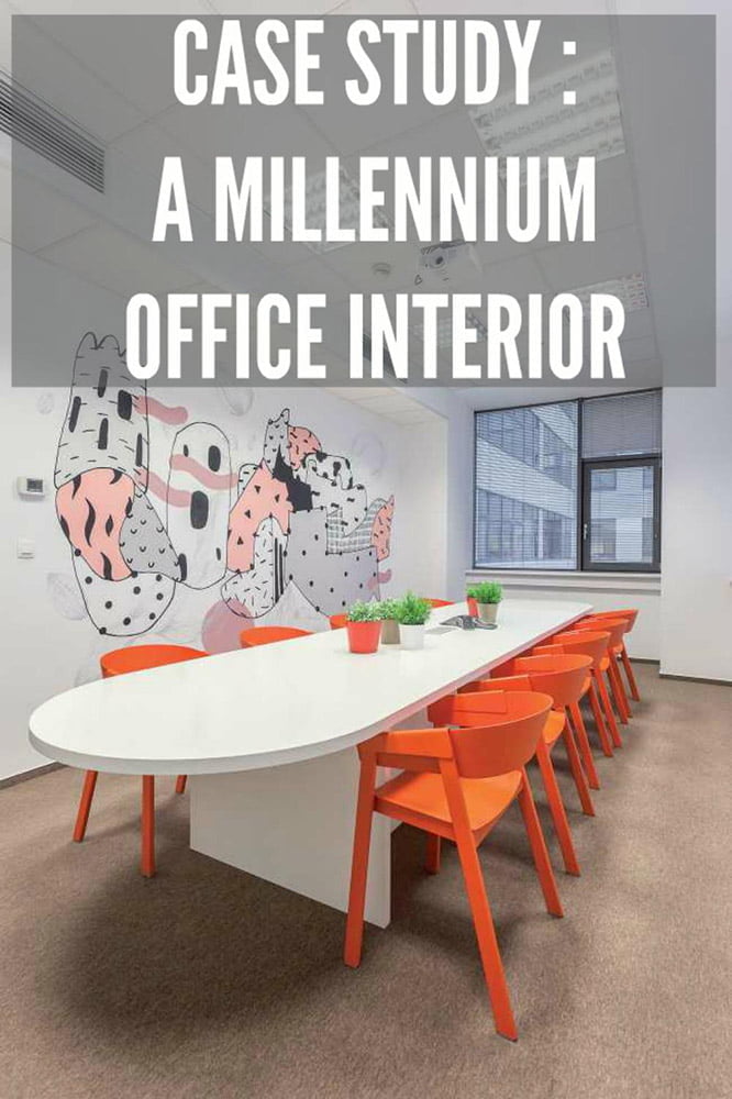 A millennium office interior uses dry erase paint by Smarter Surfaces