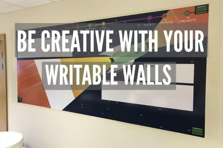 Be creative with your office writable whiteboard walls