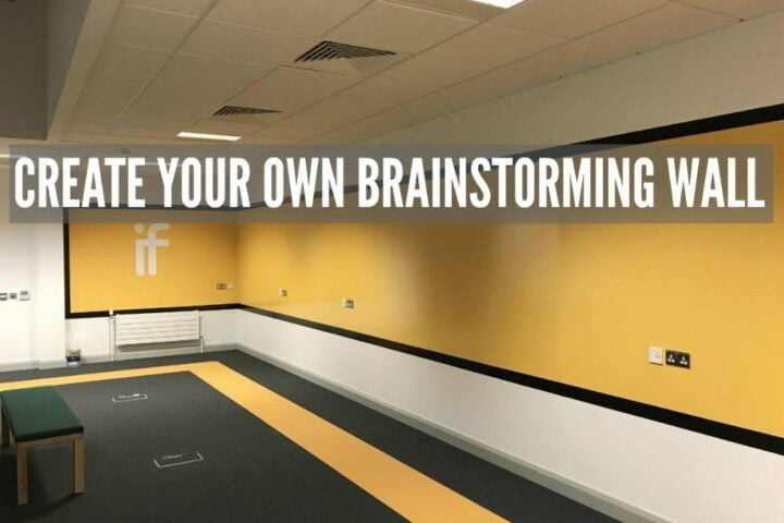 Create your own brainstorming whiteboard painted wall