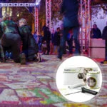 Floor projector screen paint