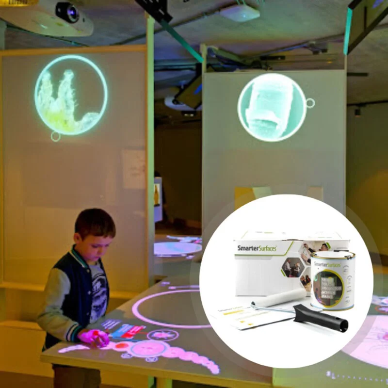 Interactive projector screen paint