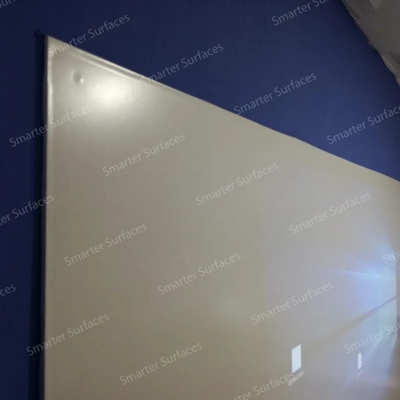 Close-up of smooth projection whiteboard film surface