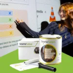 Smarter Surfaces clear projector screen paint with roller and application kit.