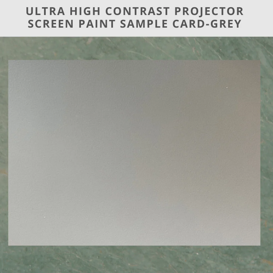 Ultra high contrast gaming projector screen paint sample A4 card