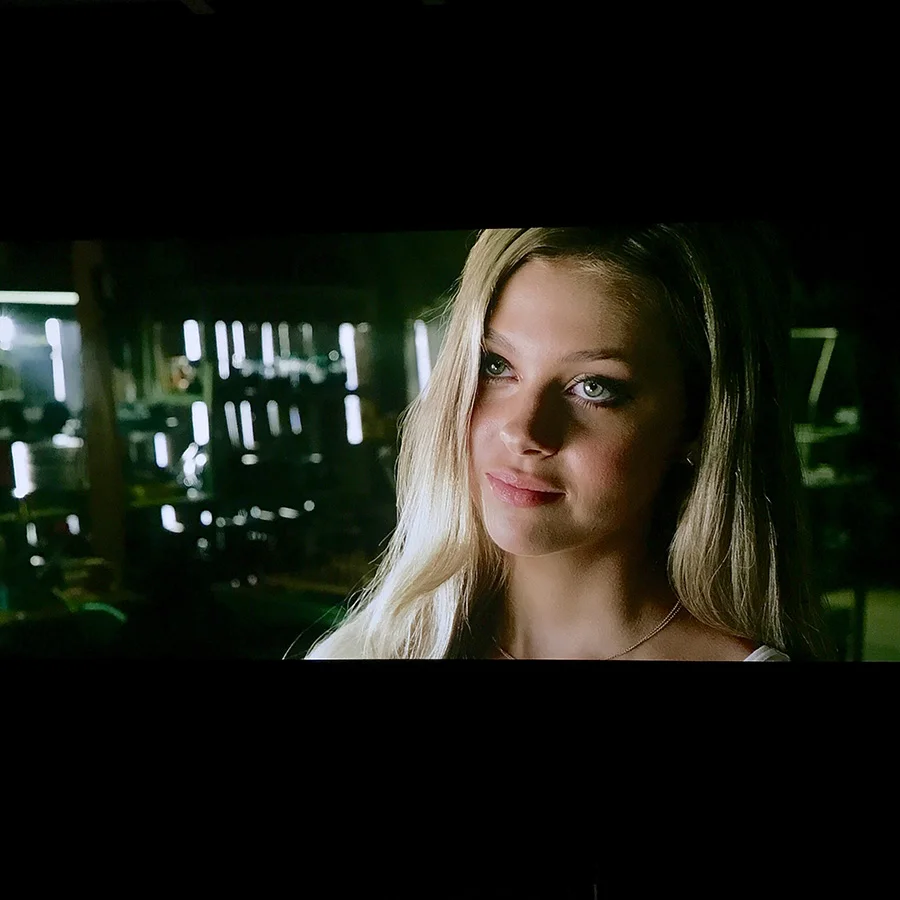 Watch movie on high contrast projector screen paint at home