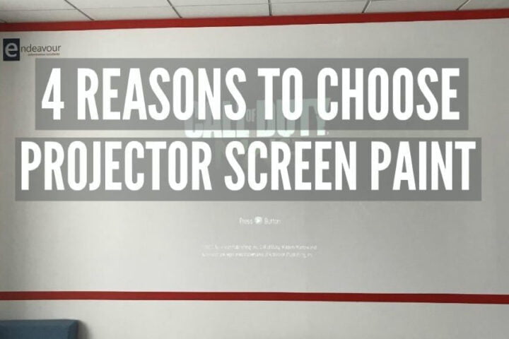 Endeavour and Smarter Surfaces projectable wall for gaming projector screen paint