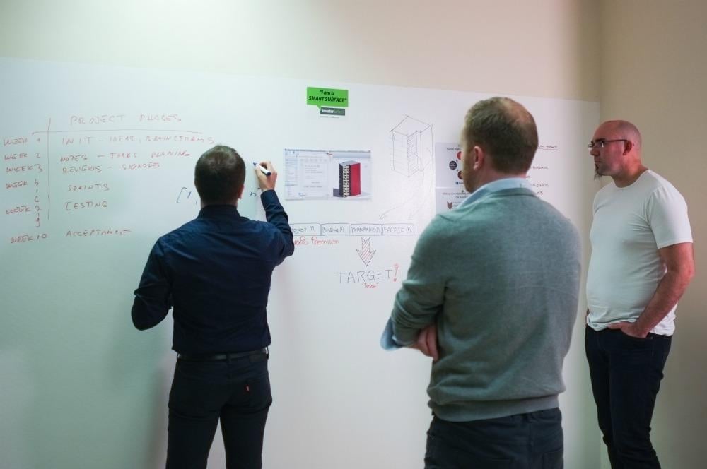 Whiteboard magnetic FenestraPro architects customer collaboration