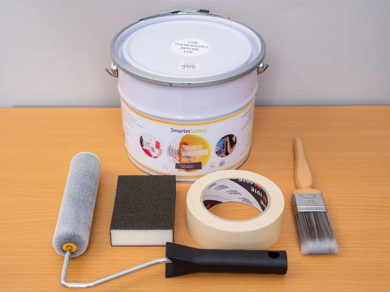 Magnetic Gray Paint Kit and Tools