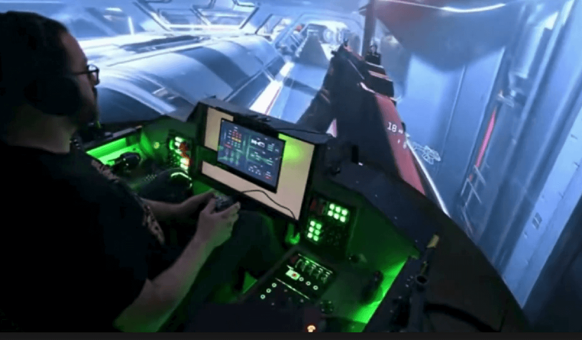 Flight Simulator Setup with Ultra High Contrast Projector Screen Paint