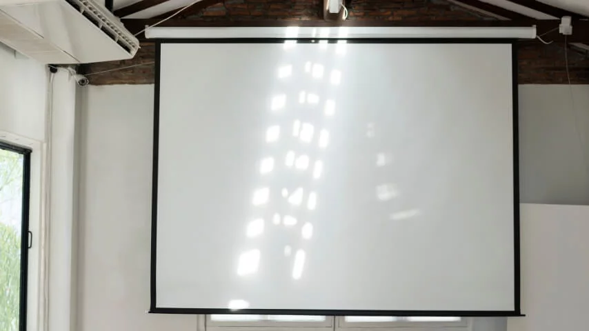 Projector hotspotting on traditional Screen