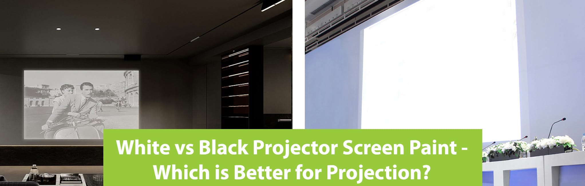 White vs Black Projector Screen Paint